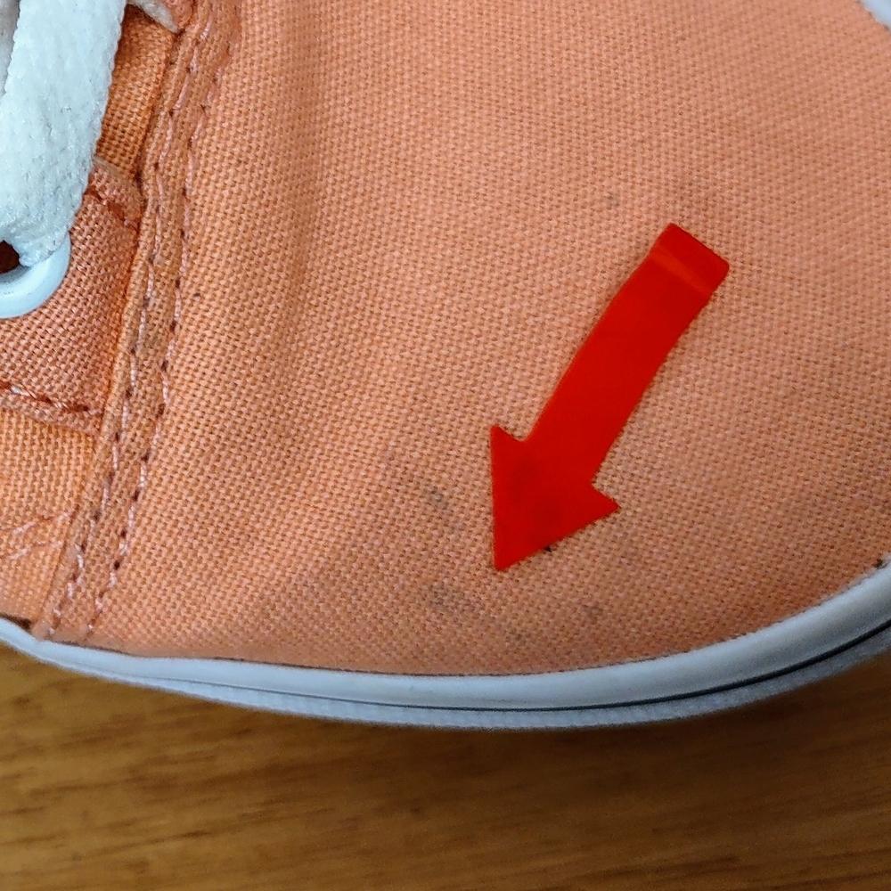 Vans Peach and White Sneakers - Picture 6 of 11
